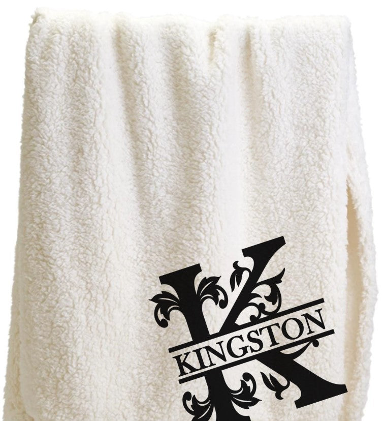 Personalized Initial and Name Blankets