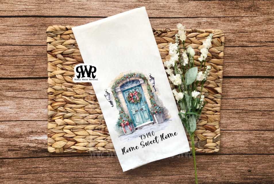 Christmas Zip Code Towels