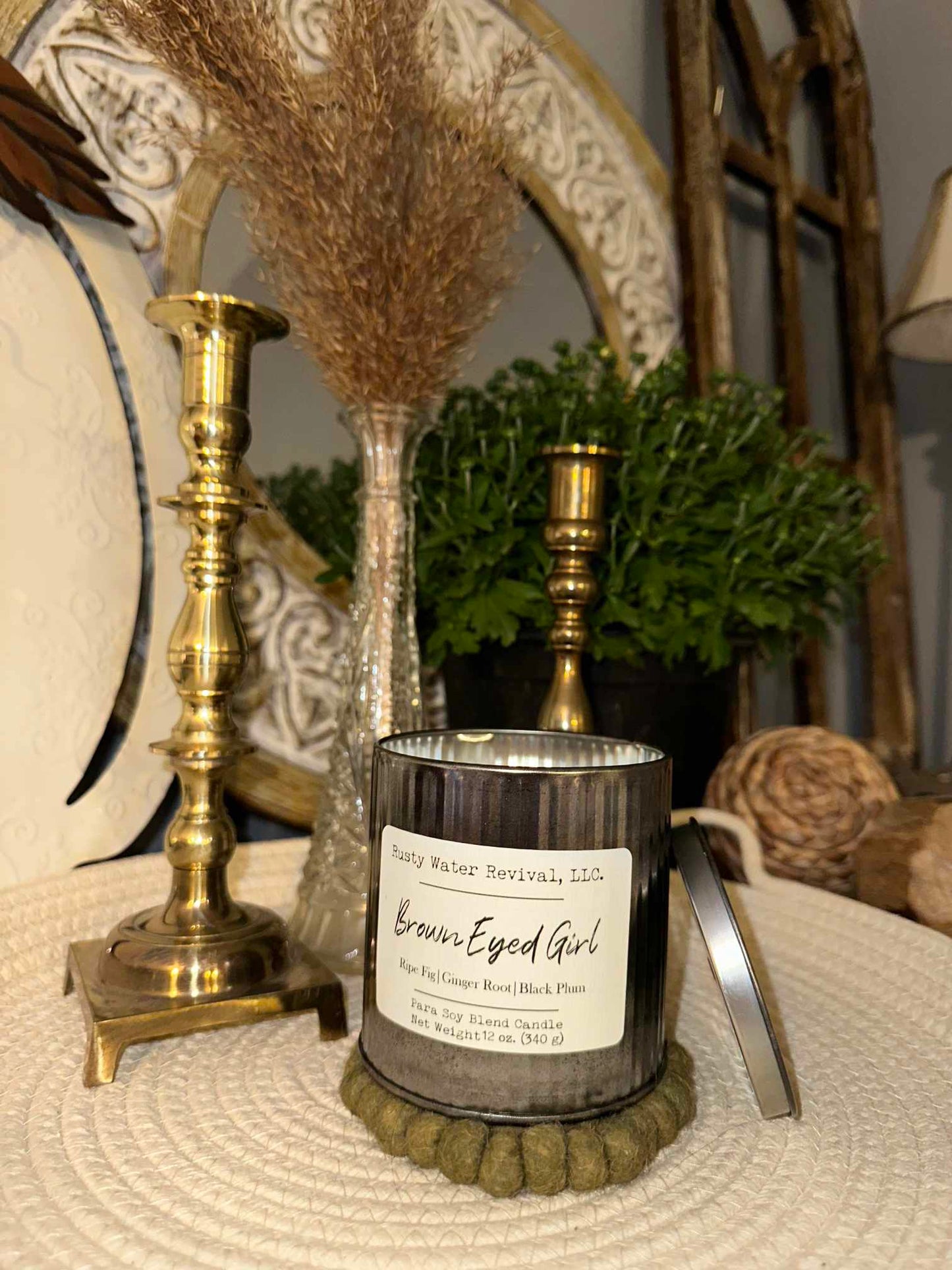 Brown Eyed Girl Wooden Wick Jar Candle, Wax Melt & Room Spray