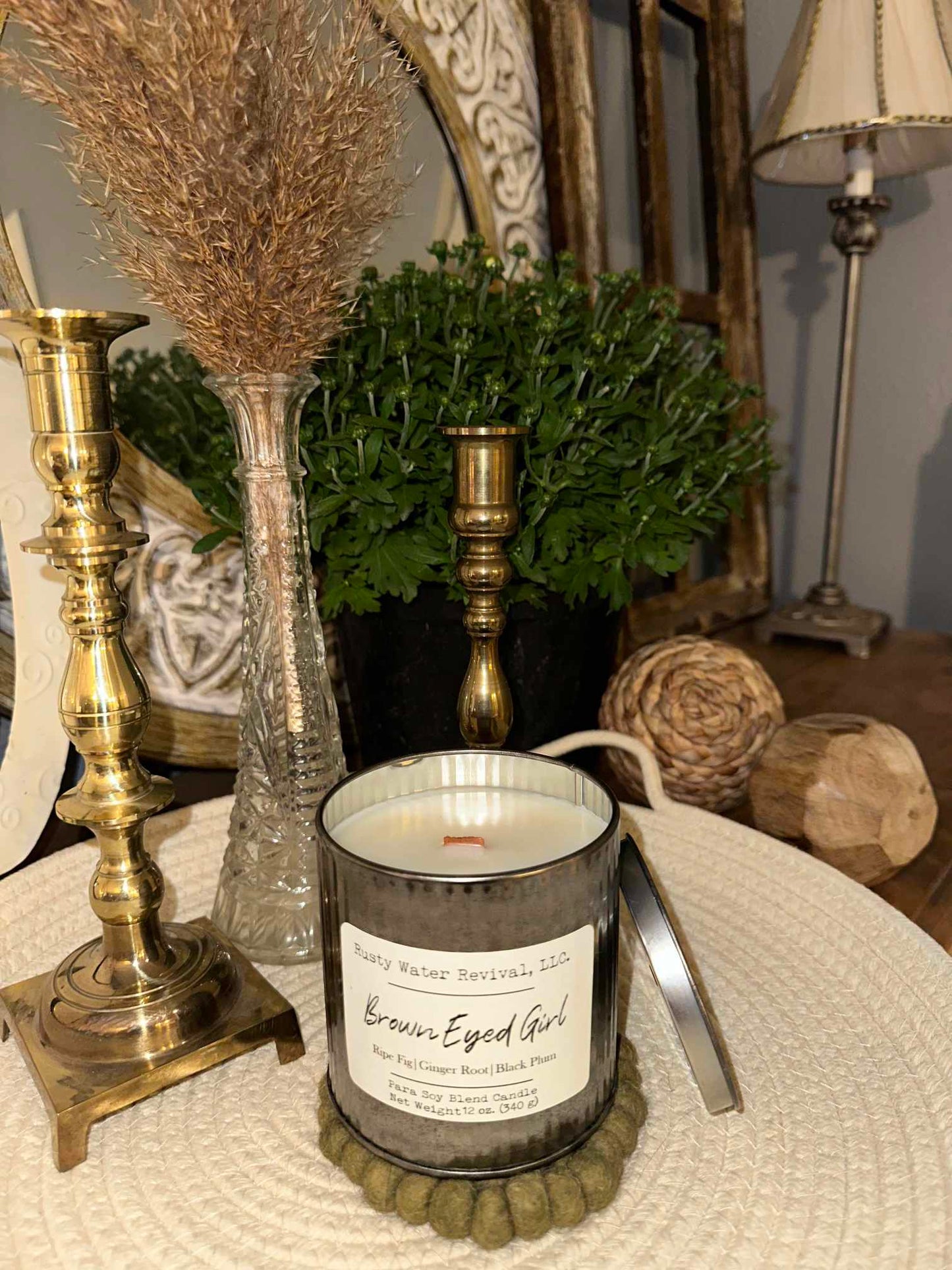 Brown Eyed Girl Wooden Wick Jar Candle, Wax Melt & Room Spray