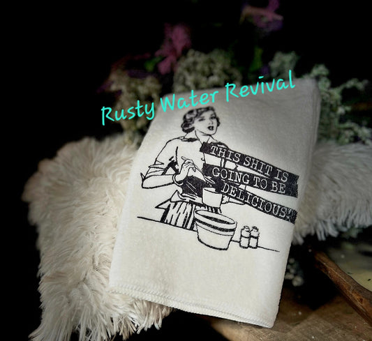 SNARKY COLLECTION: This shit is going to be delicious hand towel