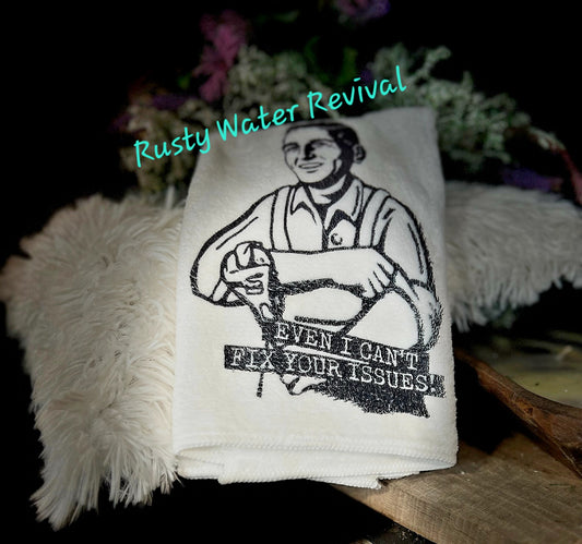 SNARKY COLLECTION: Even I can't fix your issues hand towel