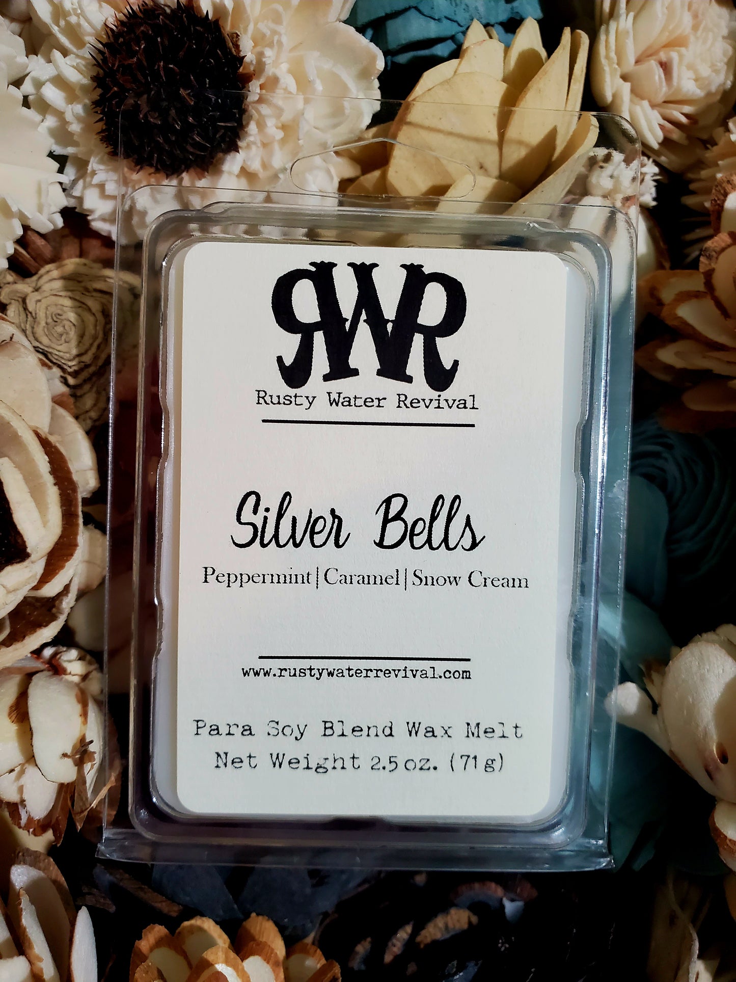 Silver Bells Wooden Wick Jar Candle, Wax Melt & Room Spray