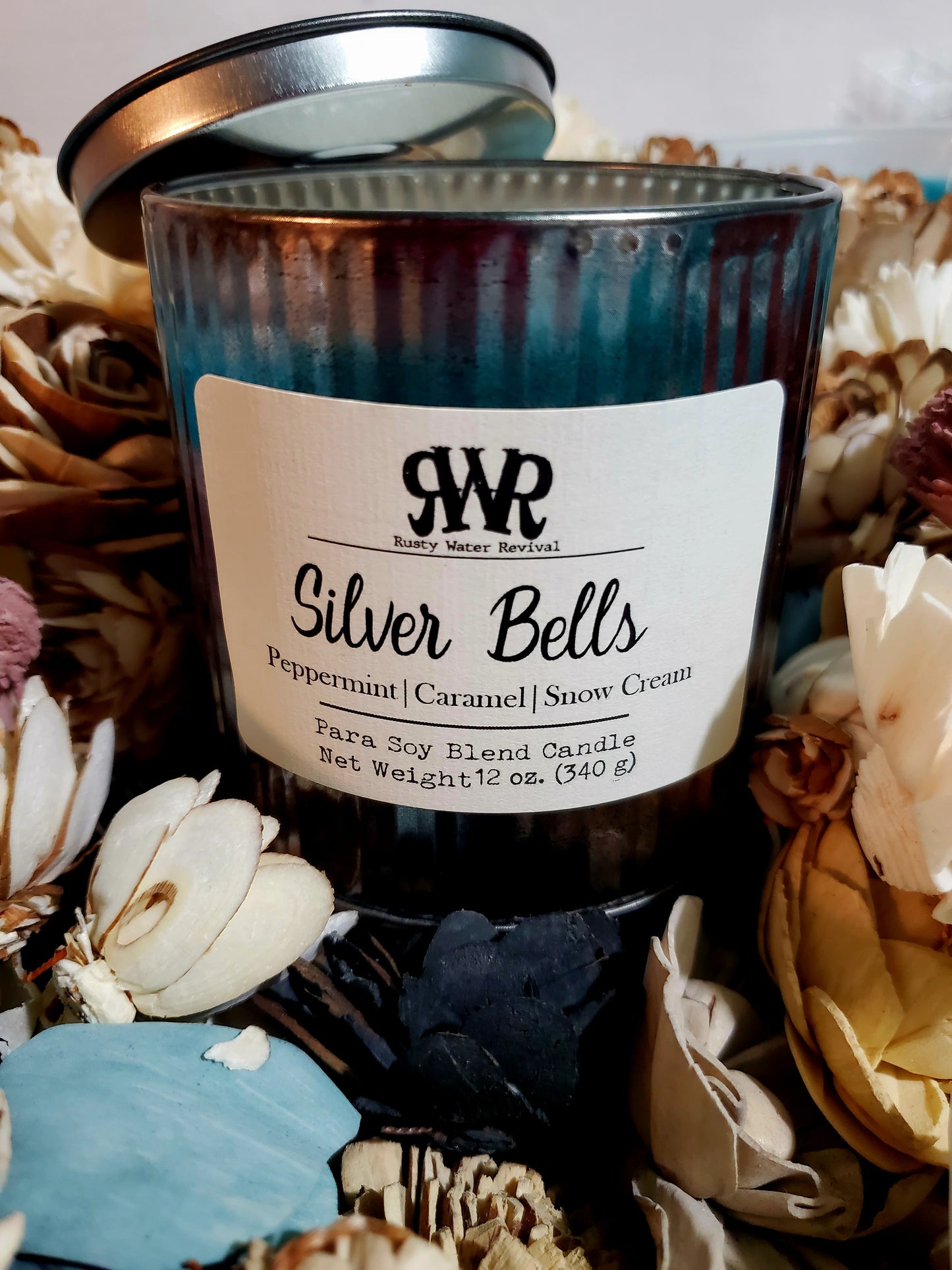 Silver Bells Wooden Wick Jar Candle, Wax Melt & Room Spray