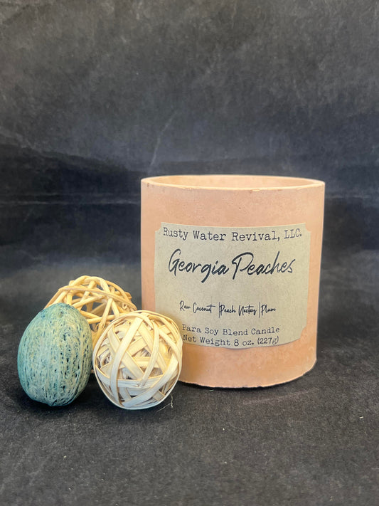 Georgia Peaches Wooden Wick Candle, Wax Melts & Spray