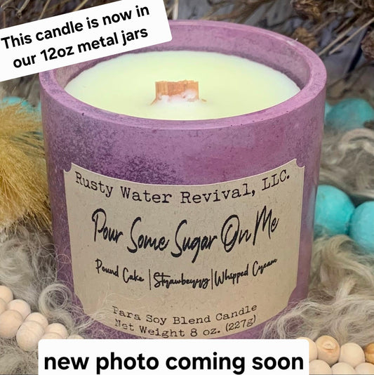 Pour Some Sugar on Me Wooden Wick Candle & Wax Melts