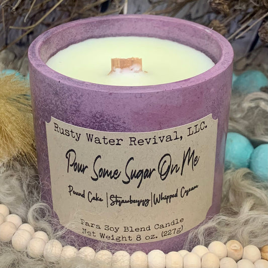 Pour Some Sugar on Me Wooden Wick Candle & Wax Melts