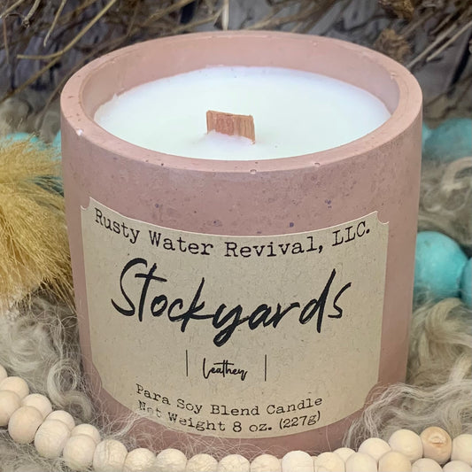 Stockyards Wooden Wick Candle